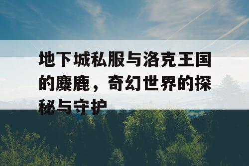地下城私服与洛克王国的麋鹿，奇幻世界的探秘与守护
