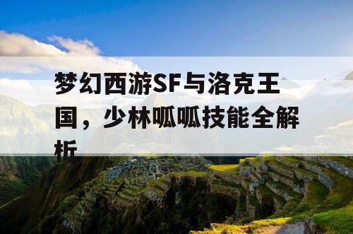 梦幻西游SF与洛克王国,少林呱呱技能全解析 梦幻西游SF与洛克王国,少林呱呱技能全解析