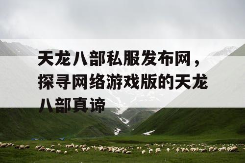 天龙八部私服发布网，探寻网络游戏版的天龙八部真谛