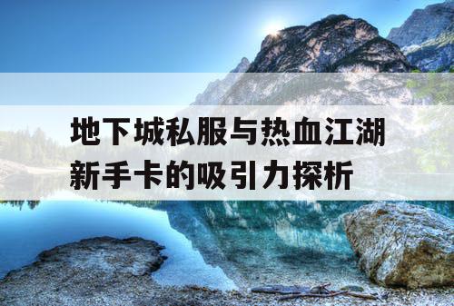 地下城私服与热血江湖新手卡的吸引力探析