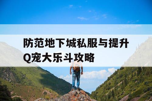 防范地下城私服与提升Q宠大乐斗攻略 防范地下城私服与提升Q宠大乐斗攻略