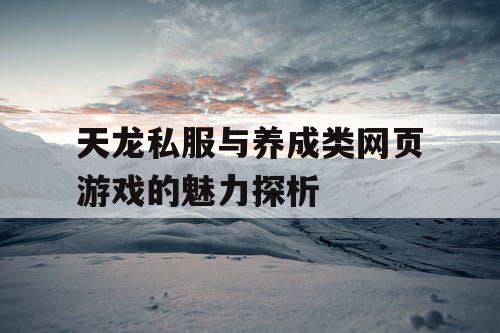 天龙私服与养成类网页游戏的魅力探析