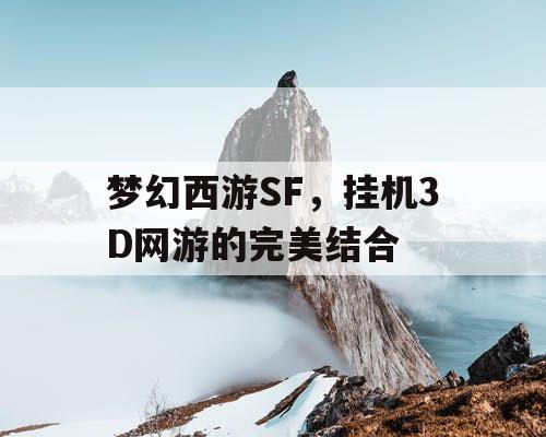梦幻西游SF,挂机3D网游的完美结合 梦幻西游SF,挂机3D网游的完美结合