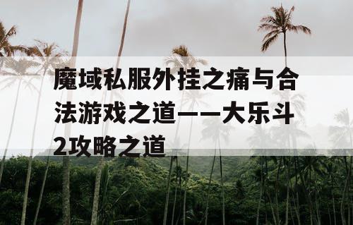 魔域私服外挂之痛与合法游戏之道——大乐斗2攻略之道