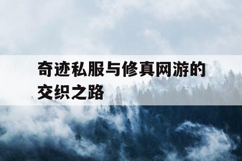 奇迹私服与修真网游的交织之路