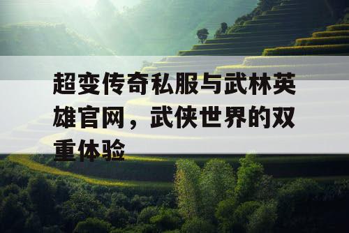 超变传奇私服与武林英雄官网，武侠世界的双重体验