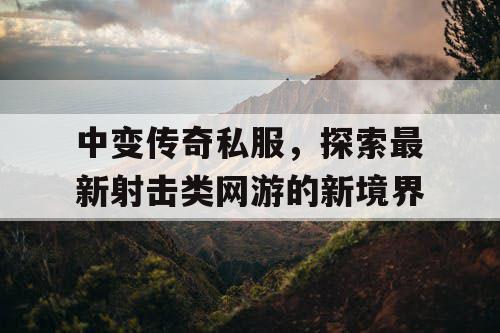 中变传奇私服，探索最新射击类网游的新境界