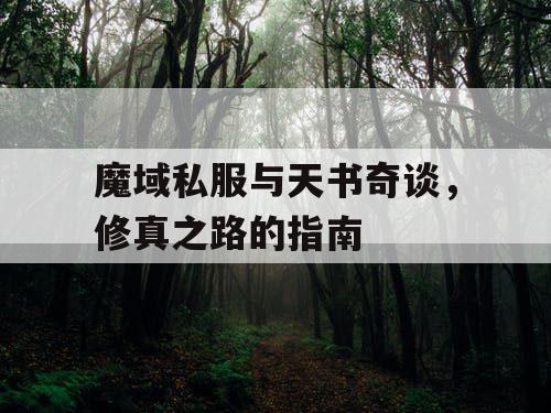 魔域私服与天书奇谈，修真之路的指南