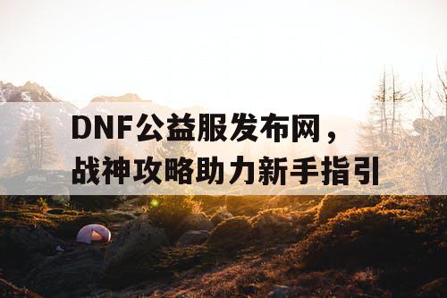 DNF公益服发布网，战神攻略助力新手指引