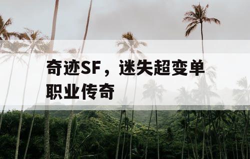 奇迹SF,迷失超变单职业传奇 奇迹SF,迷失超变单职业传奇
