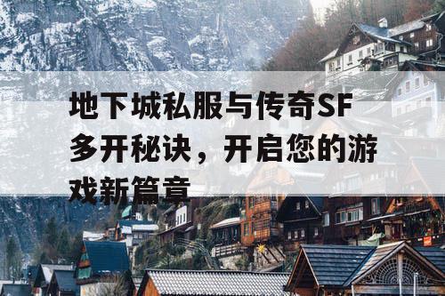 地下城私服与传奇SF多开秘诀，开启您的游戏新篇章