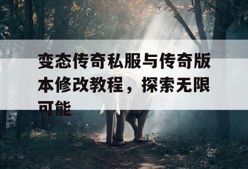 变态传奇私服与传奇版本修改教程，探索无限可能