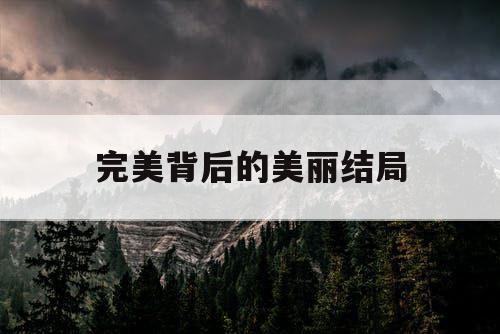 完美背后的美丽结局