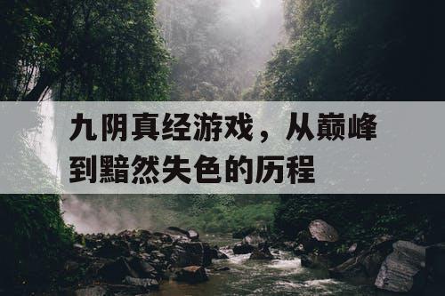 九阴真经游戏,从巅峰到黯然失色的历程 九阴真经游戏,从巅峰到黯然失色的历程