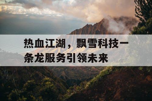 热血江湖，飘雪科技一条龙服务引领未来