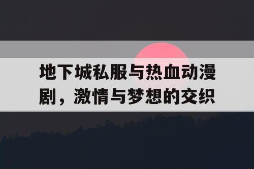 地下城私服与热血动漫剧，激情与梦想的交织