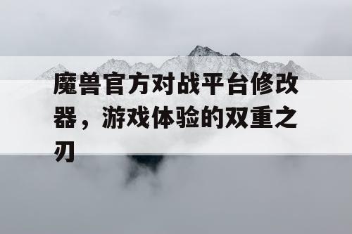 魔兽官方对战平台修改器，游戏体验的双重之刃