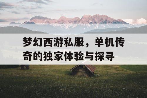 梦幻西游私服，单机传奇的独家体验与探寻