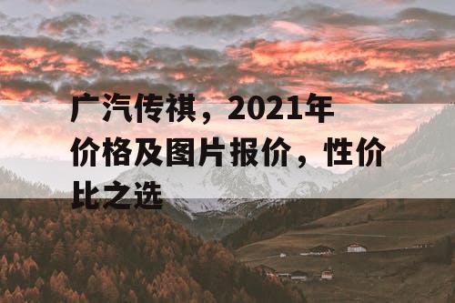 广汽传祺，2021年价格及图片报价，性价比之选