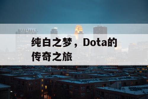 纯白之梦，Dota的传奇之旅