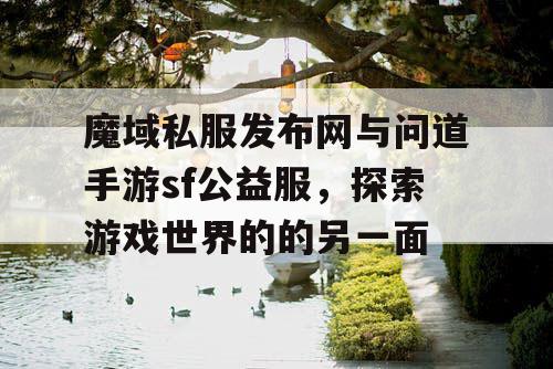 魔域私服发布网与问道手游sf公益服，探索游戏世界的的另一面