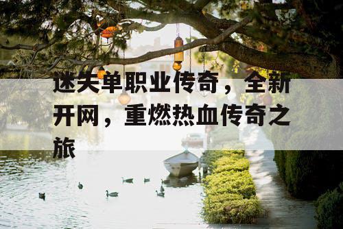 迷失单职业传奇，全新开网，重燃热血传奇之旅
