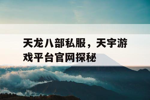 天龙八部私服，天宇游戏平台官网探秘