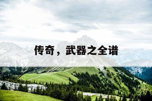 传奇，武器之全谱