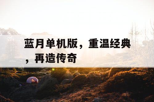 蓝月单机版，重温经典，再造传奇