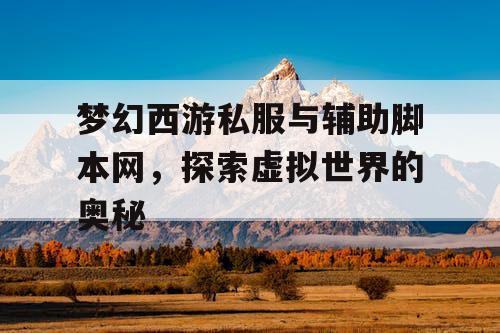 梦幻西游私服与辅助脚本网，探索虚拟世界的奥秘