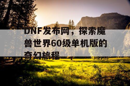 DNF发布网，探索魔兽世界60级单机版的奇幻旅程