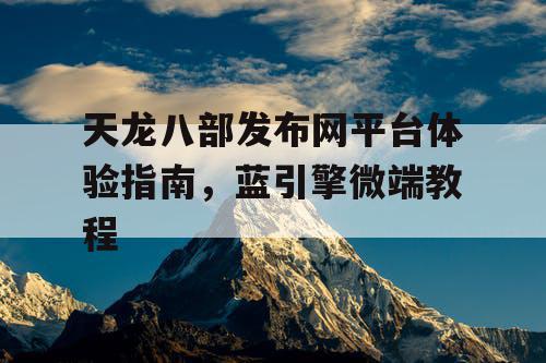 天龙八部发布网平台体验指南，蓝引擎微端教程