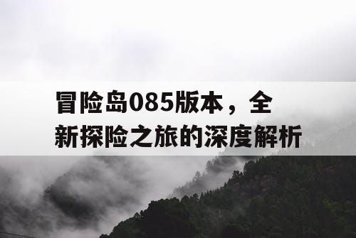 冒险岛085版本，全新探险之旅的深度解析