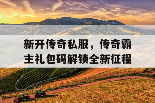 新开传奇私服，传奇霸主礼包码解锁全新征程