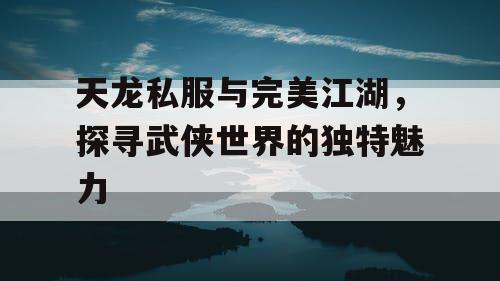 天龙私服与完美江湖，探寻武侠世界的独特魅力