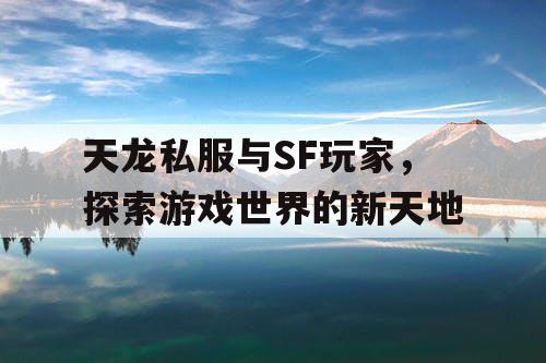 天龙私服与SF玩家，探索游戏世界的新天地