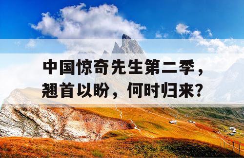 中国惊奇先生第二季，翘首以盼，何时归来？