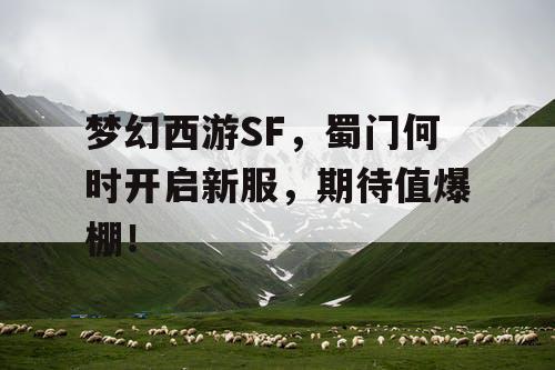 梦幻西游SF，蜀门何时开启新服，期待值爆棚！