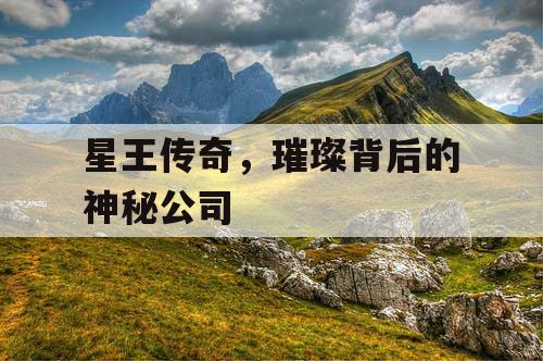 星王传奇，璀璨背后的神秘公司