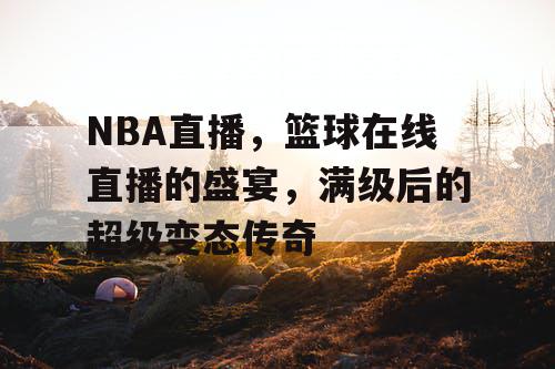 NBA直播，篮球在线直播的盛宴，满级后的超级变态传奇