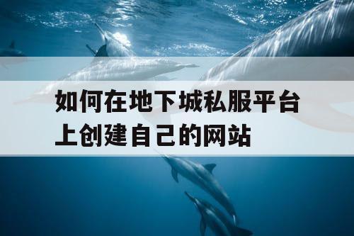 如何在地下城私服平台上创建自己的网站