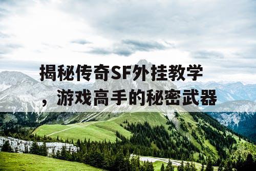 揭秘传奇SF外挂教学，游戏高手的秘密武器