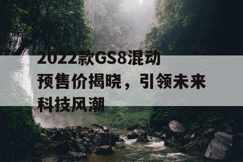 2022款GS8混动预售价揭晓，引领未来科技风潮