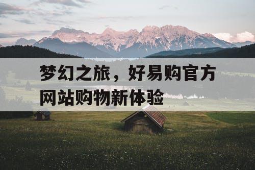 梦幻之旅，好易购官方网站购物新体验