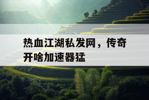 热血江湖私发网，传奇开啥加速器猛