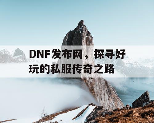 DNF发布网，探寻好玩的私服传奇之路