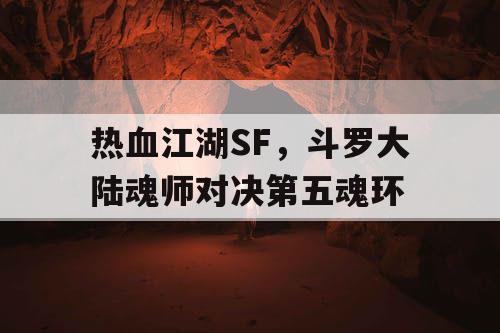 热血江湖SF，斗罗大陆魂师对决第五魂环