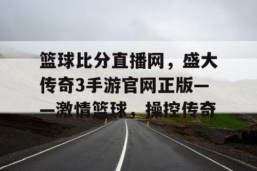 篮球比分直播网，盛大传奇3手游官网正版——激情篮球，操控传奇