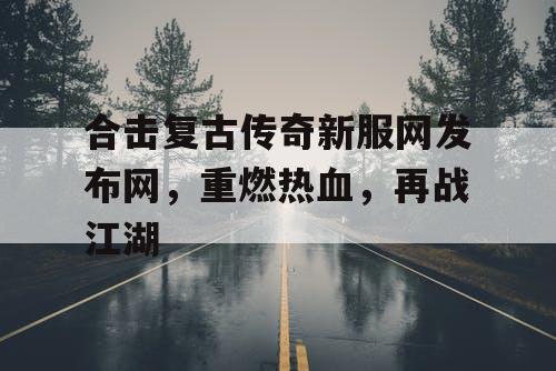 合击复古传奇新服网发布网，重燃热血，再战江湖