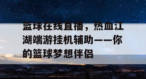 篮球在线直播，热血江湖端游挂机辅助——你的篮球梦想伴侣